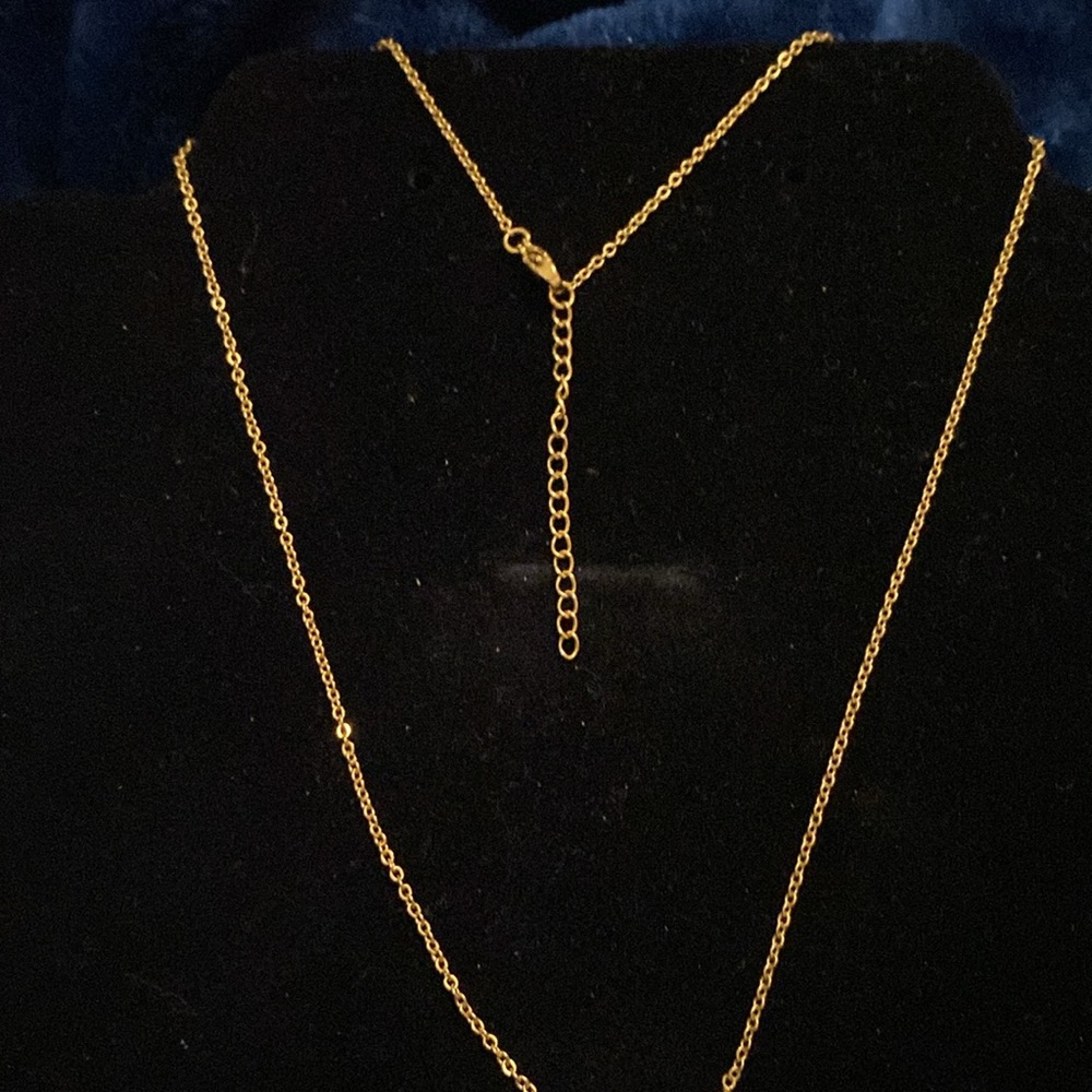 Gold Tone Butterfly Pendant Necklace - Picture 5 of 6